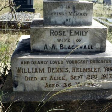 BLACKHALL Rose Emily nee DENNIS -1917.