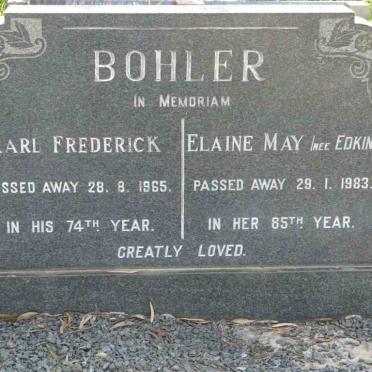 BOHLER Karl Frederick -1965 &amp; Elaine May EDKINS -1983