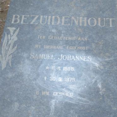 BEZUIDENHOUT Samuel Johannes 1908-1979