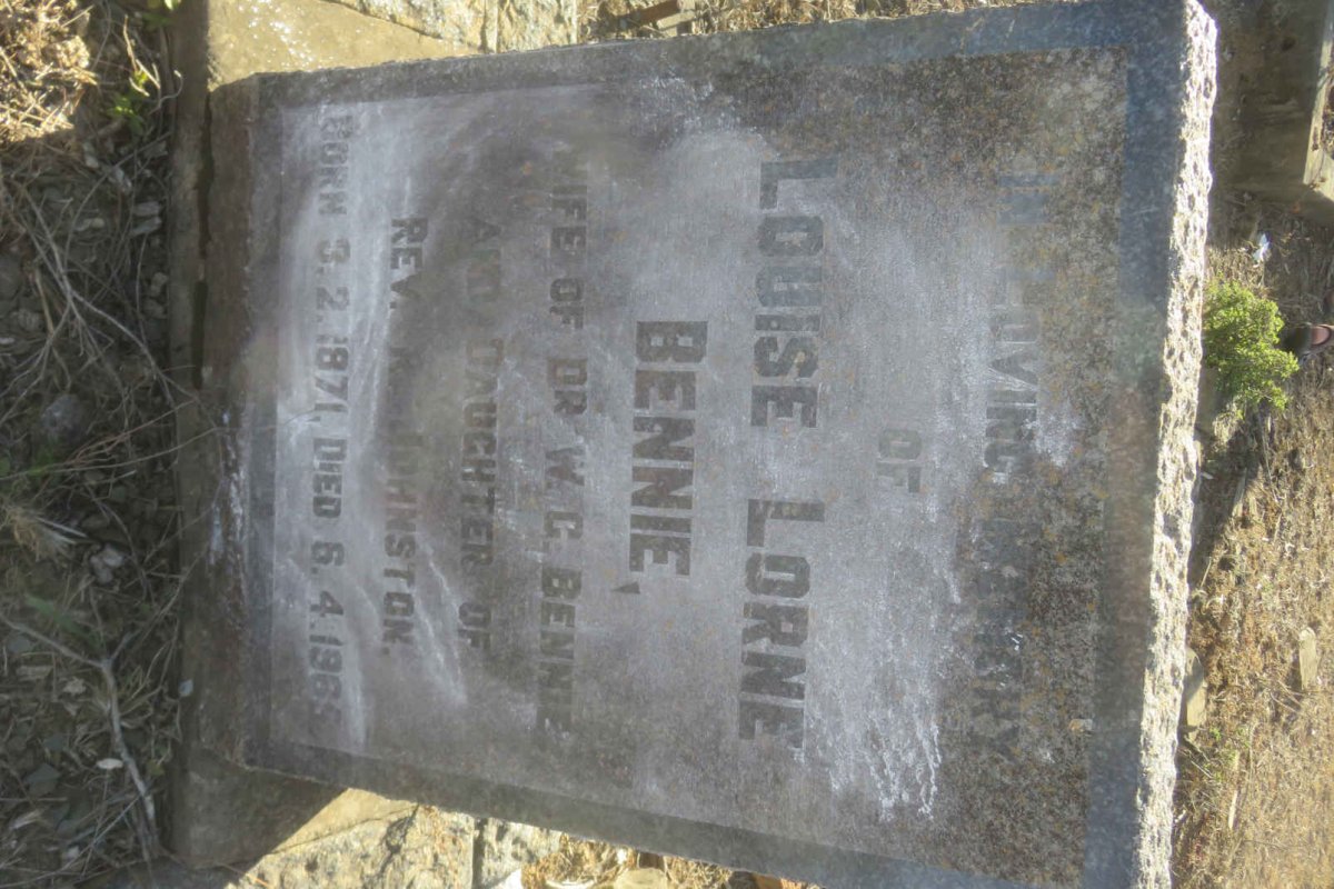 BENNIE Louise Lorne nee JOHNSTON 1871-1965