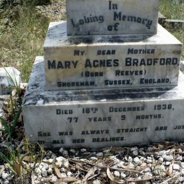 BRADFORD Mary Agnes nee REEVES -1938