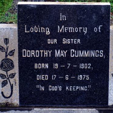 CUMMINGS Dorothy May 1902-1975