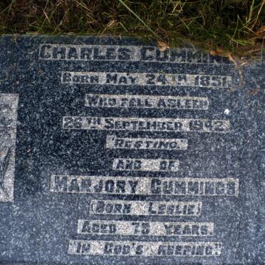 CUMMINGS Charles 1851-1942 &amp; Marjory LESLIE