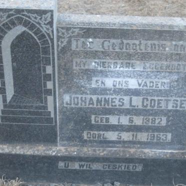 COETSER Johannes L. 1882-1963