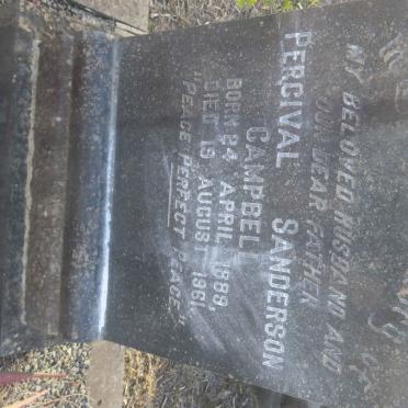 CAMPBELL Percival Sanderson 1889-1961 &amp; Margaret Louisa Anderson MUNRO 1890-1979