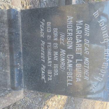 CAMPBELL Margaret Louisa Anderson nee MUNRO 1890-1979