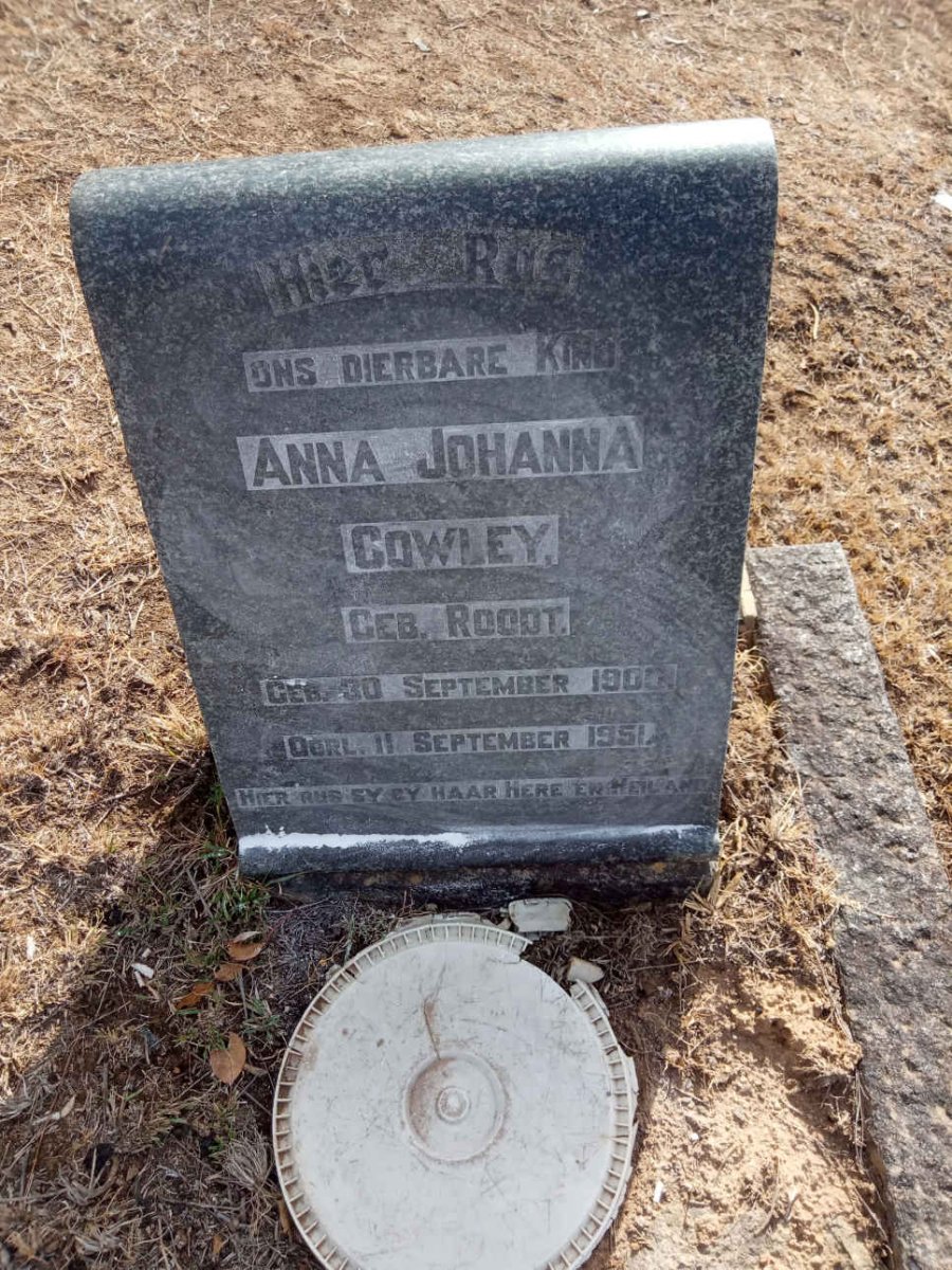 COWLEY Anna Johanna nee ROODT 1900-1951
