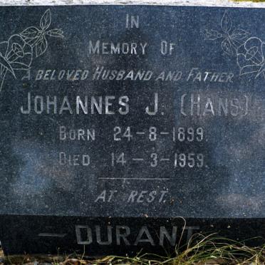 DURANT Johannes J. 1899-1959