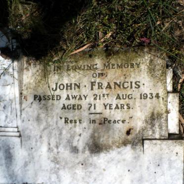 FRANCIS John -1934