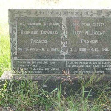 FRANCIS Bernard Oswald 1895-1947 :: FRANCIS Lucy Millicent 1889-1949