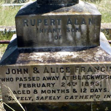 FRANCIS Rupert Alan -1898