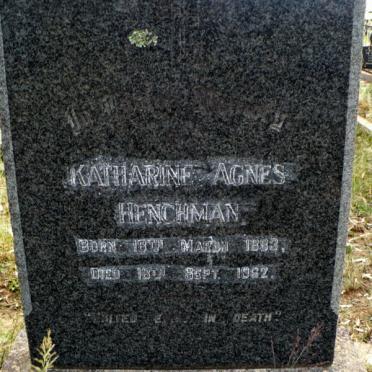HENCHMAN Katharine Agnes 1883-1962