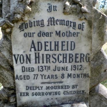 HIRSCHBERG Adelheid, von -1912