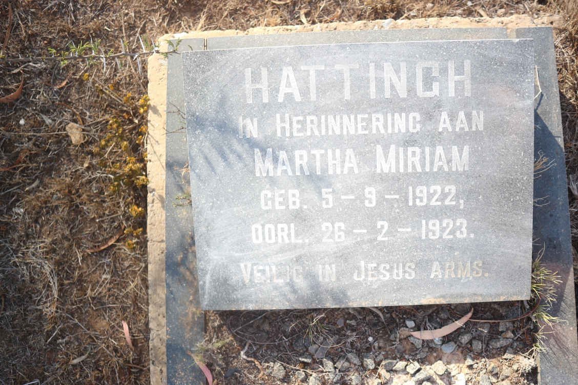 HATTINGH Martha Miriam 1922-1923