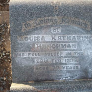HENCHMAN Louisa Katharine -1936