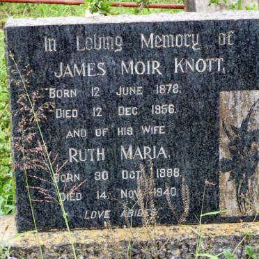 KNOTT James Moir 1878-1956 &amp; Ruth Maria 1888-1940