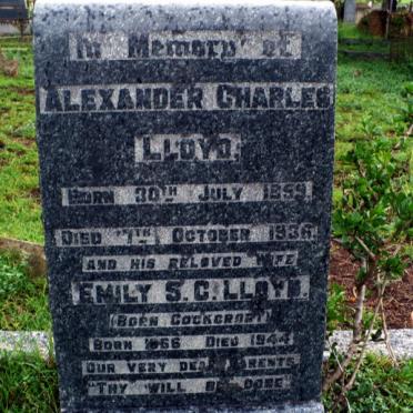 LLOYD Alexander Charles 1859-1936 &amp; Emily S.C. COCKROFT 1866-1944