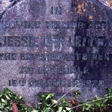 LENNOX Jessie Orr -1920