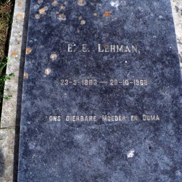 LEHMAN E.E. 1883-196?
