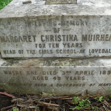 MUIRHEAD Margaret Christina -1891
