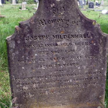 MILDENHALL Joseph 1801-1875
