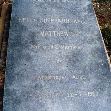 MATTHEWS Helen Sheppard nee NELL 1898-1983