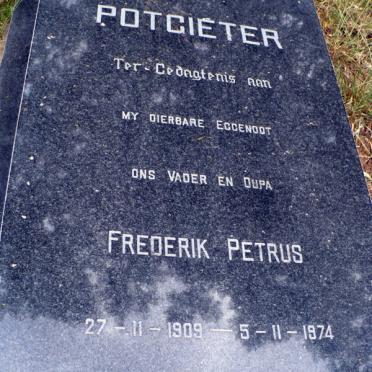 POTGIETER Frederik Petrus 1909-1974