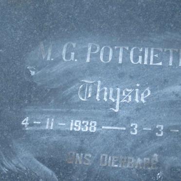 POTGIETER M.G. 1938-1960
