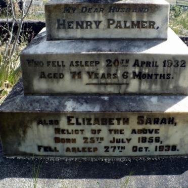 PALMER Henry -1932 &amp; Elizabeth Sarah 1856-1938