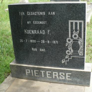 PIETERSE Koenraad F. 1898-1971