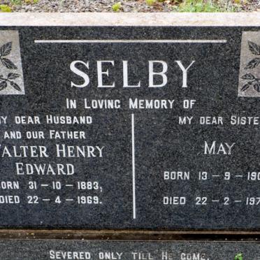SELBY Walter Henry Edward 1883-1969 &amp; May 1906-1975