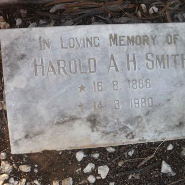 SMITH Harold A.H. 1888-1980
