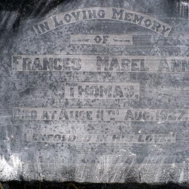 THOMAS Frances Mabel Ann -1927