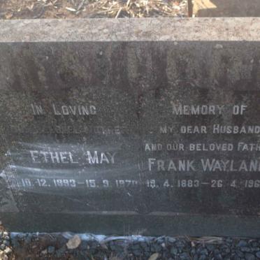 WAYLAND Frank 1883-1965 &amp; Ethel May 1893-1970