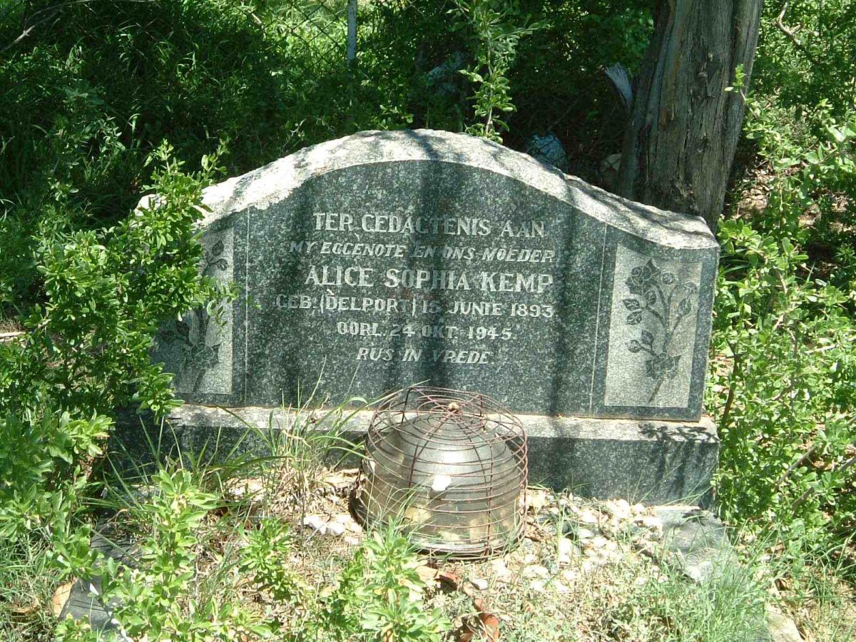 KEMP Alice Sophia nee DELPORT 1893-1945