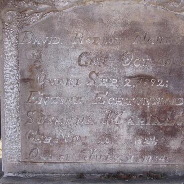 NAUDÉ David Roelof 1817-1892 &amp;  Susanna Maria LOOTS 1829-1854