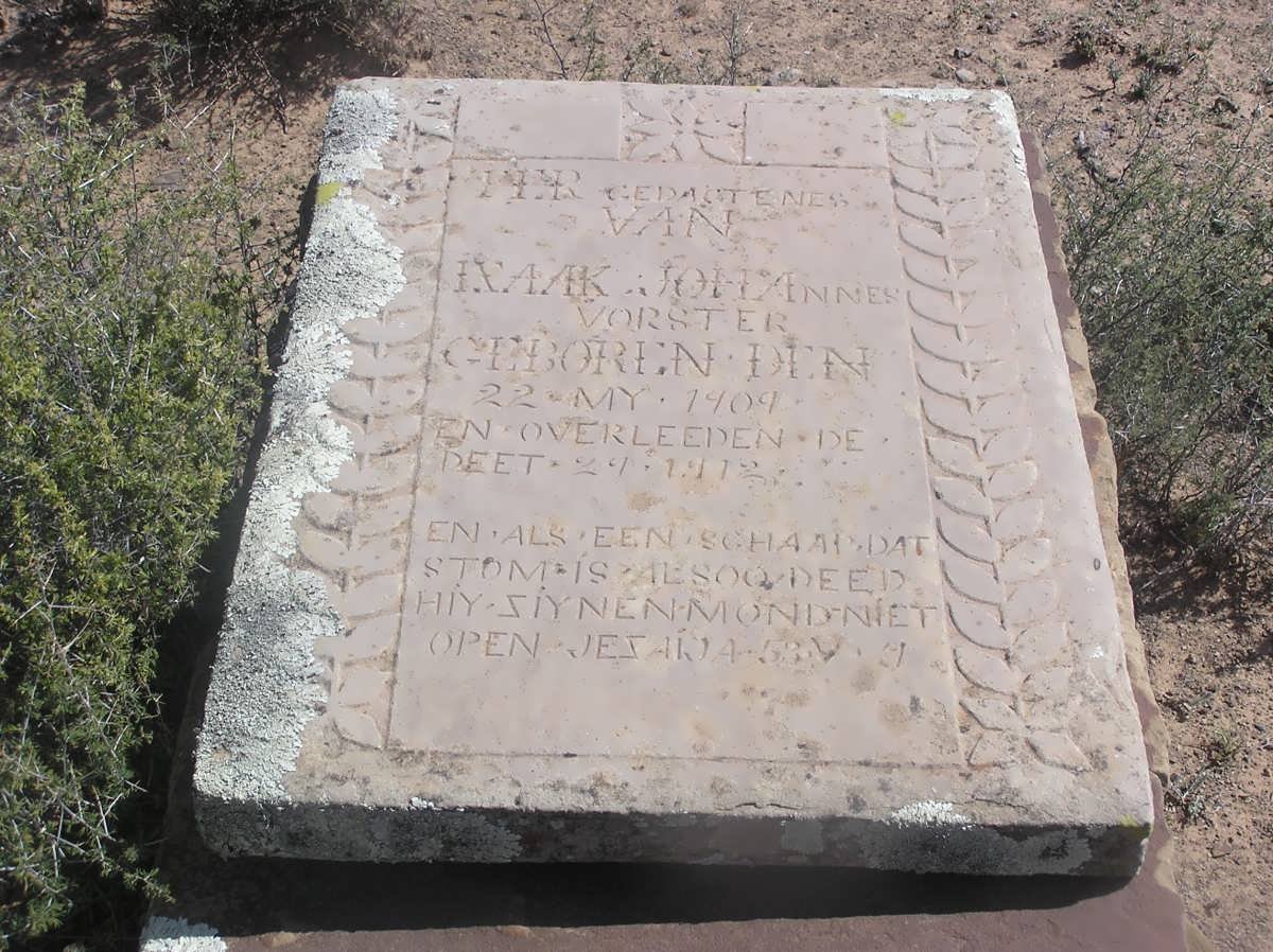 VORSTER Ixaak Johannes 1909-1912