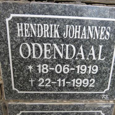 ODENDAAL Hendrik Johannes 1919-1992