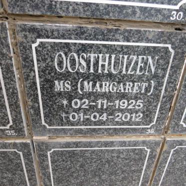 OOSTHUIZEN M.S. 1925-2012