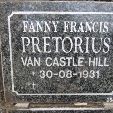 PRETORIUS Fanny Francis 1931-