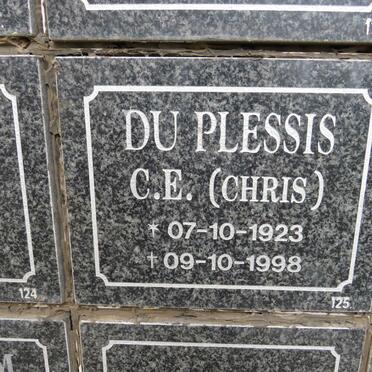 PLESSIS C.E., du 1923-1998