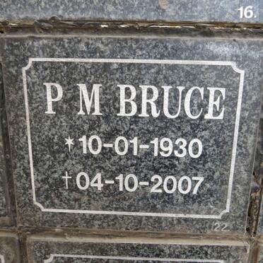 BRUCE P.M. 1930-2007