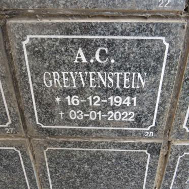 GREYVENSTEIN A.C. 1941-2022