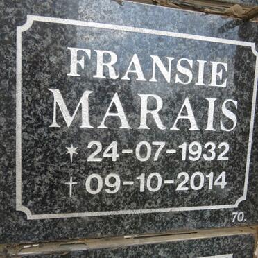 MARAIS Fransie 1932-2014