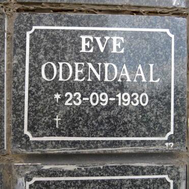 ODENDAAL Eve 1930-