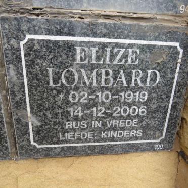 LOMBARD Elize 1919-2006