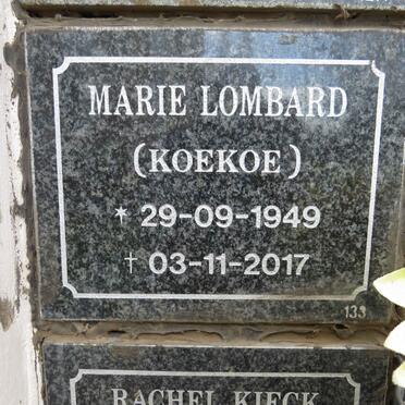 LOMBARD Marie 1949-2017