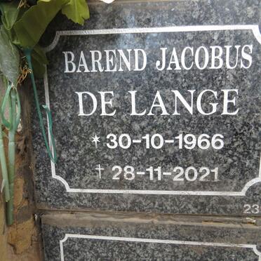 LANGE Barend Jacobus, de 1966-2021