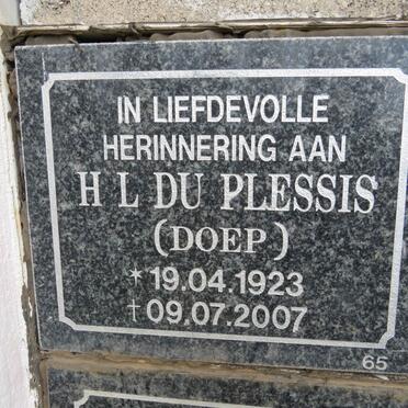 PLESSIS H.L., du 1923-2007