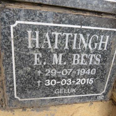 HATTINGH E.M. 1940-2015